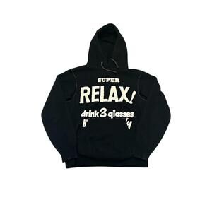 Hysteric Glamour “SUPER RELAX" Black Hoodie Size Medium